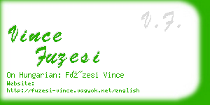 vince fuzesi business card